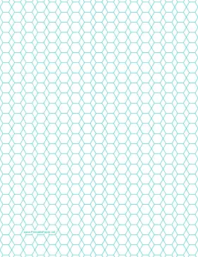 Printable Hexagon and Diamond Graph Paper with 1/4-inch spacing on letter-sized paper