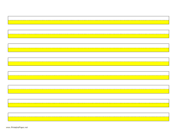 Printable Highlighter Paper - Yelllow - 6 Narrow Lines