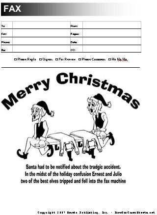 Christmas fax cover sheet