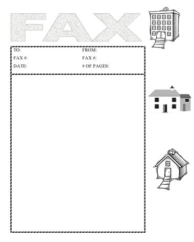 Homes fax cover sheet