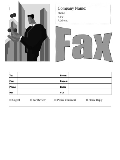 Juggle fax cover sheet