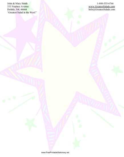 Kid Star stationery design