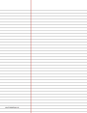 Printable Law Ruled Paper (black lines)