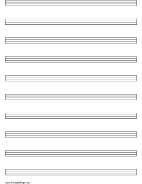 Printable Tablature Paper (4-line) on letter-sized paper