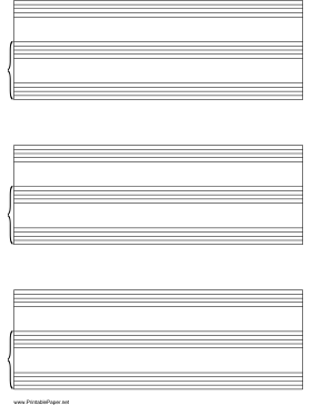 Printable Vocal Score Music Paper on letter-sized paper