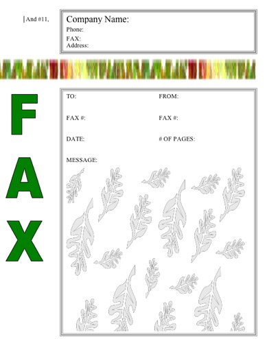 Nature fax cover sheet