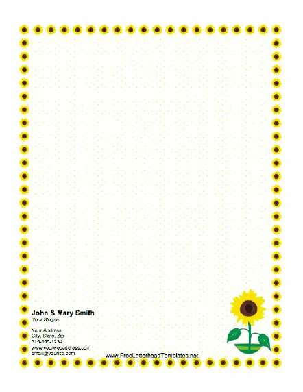 Sunflower Letterhead