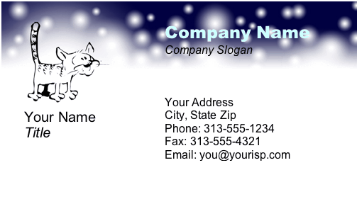 Night Cat business card