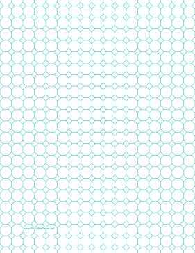 Printable Octagon Graph Paper with 1/2-inch spacing on letter-sized paper