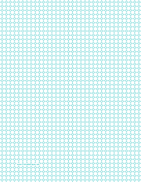 Printable Octagon Graph Paper with 1/4-inch spacing on letter-sized paper