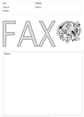 One World fax cover sheet