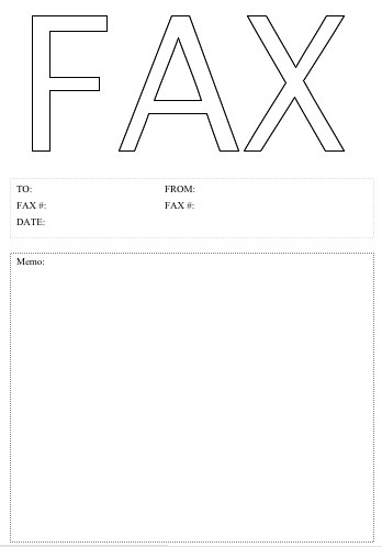 Outline fax cover sheet