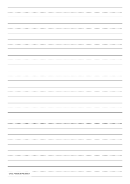 Printable Penmanship Paper with eleven lines per page on A4-sized paper in portrait orientation