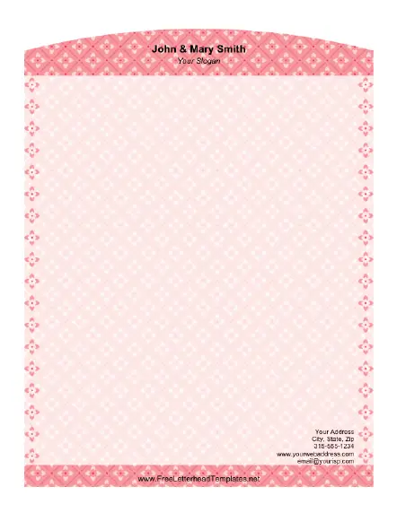 Floral Check Letterhead