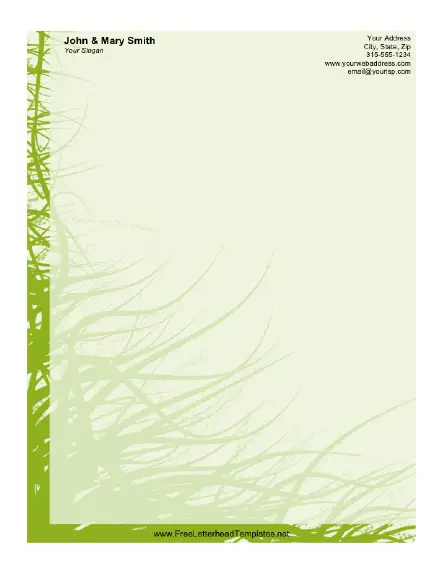 Grass Floral Letterhead