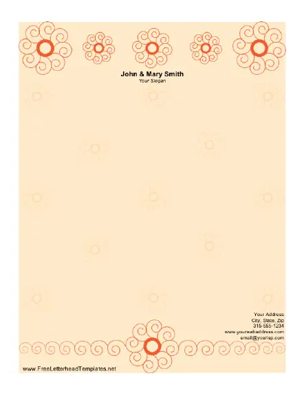 Stylized Floral Letterhead