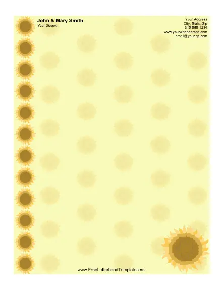 Sunflower Letterhead