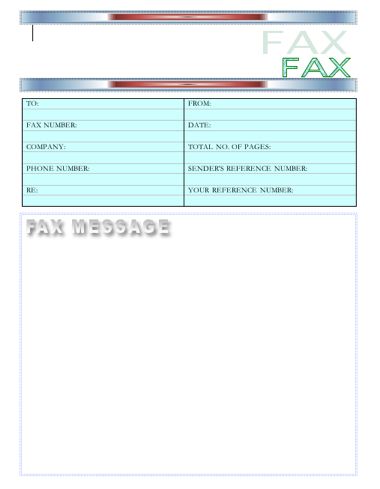 Pleasant fax cover sheet