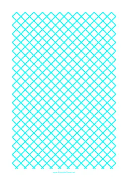 Printable Graph Paper for Quilting with 1 Line per cm ruled diagonally