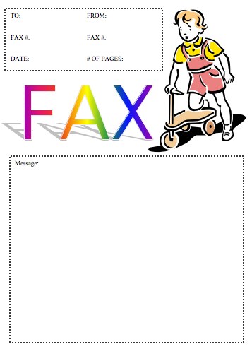 Scooter fax cover sheet