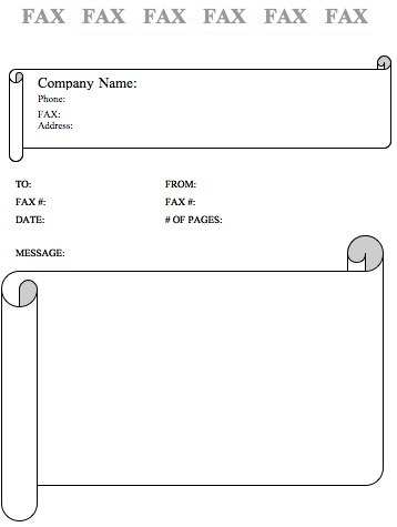 Scrolls fax cover sheet