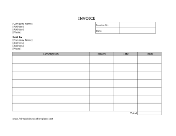 Service Invoice Template