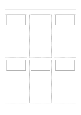 Printable Storyboard with 3x2 grid of 16:9 (widescreen) screens on A4 paper