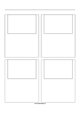 Printable Storyboard with 2x2 grid of 3:2 (35mm photo) screens on A4 paper