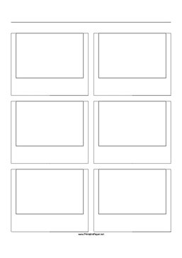 Printable Storyboard with 2x3 grid of 3:2 (35mm photo) screens on A4 paper