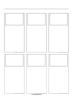 Printable Storyboard with 3x2 grid of 3:2 (35mm photo) screens on A4 paper