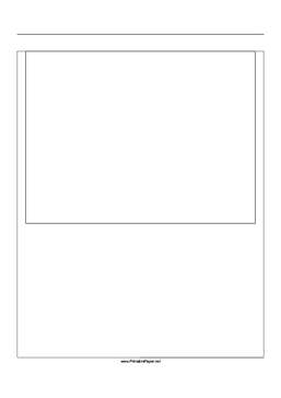 Printable Storyboard with 1x1 grid of 4:3 (full screen) screens on A4 paper