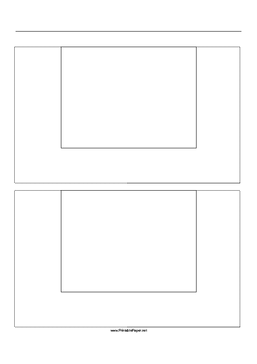 Printable Storyboard with 1x2 grid of 4:3 (full screen) screens on A4 paper