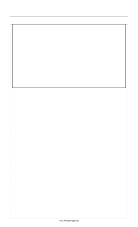 Printable Storyboard with 1x1 grid of 16:9 (widescreen) screens on legal paper