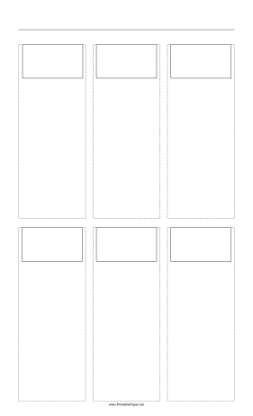 Printable Storyboard with 3x2 grid of 16:9 (widescreen) screens on legal paper