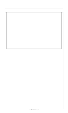 Printable Storyboard with 1x1 grid of 3:2 (35mm photo) screens on legal paper