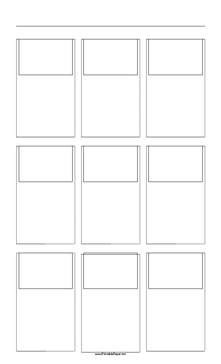 Printable Storyboard with 3x3 grid of 3:2 (35mm photo) screens on legal paper