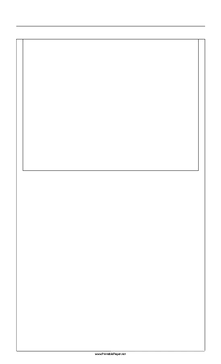 Printable Storyboard with 1x1 grid of 4:3 (full screen) screens on legal paper