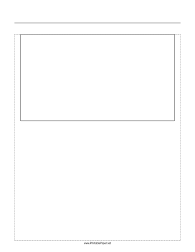 Printable Storyboard with 1x1 grid of 16:9 (widescreen) screens on letter paper