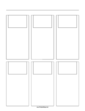 Printable Storyboard with 3x2 grid of 3:2 (35mm photo) screens on letter paper