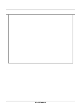 Printable Storyboard with 1x1 grid of 4:3 (full screen) screens on letter paper