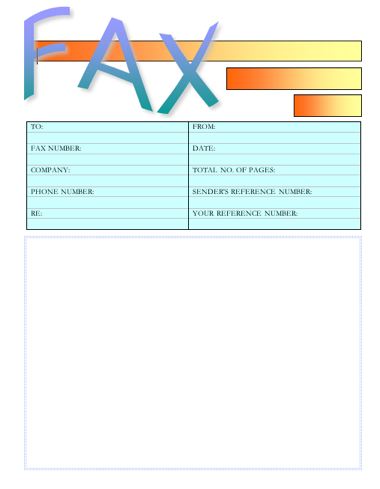 Summer fax cover sheet