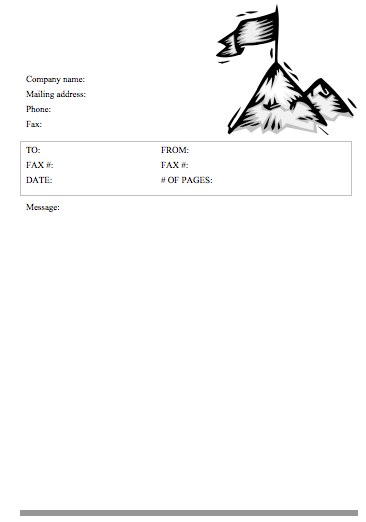 Mountain Summit fax cover sheet