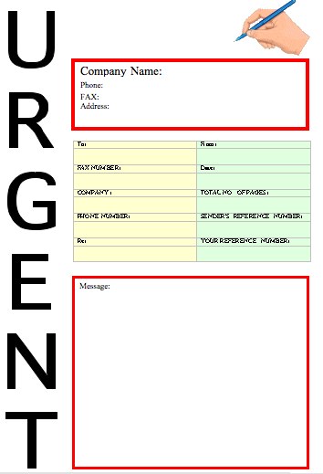 Urgent #3 fax cover sheet