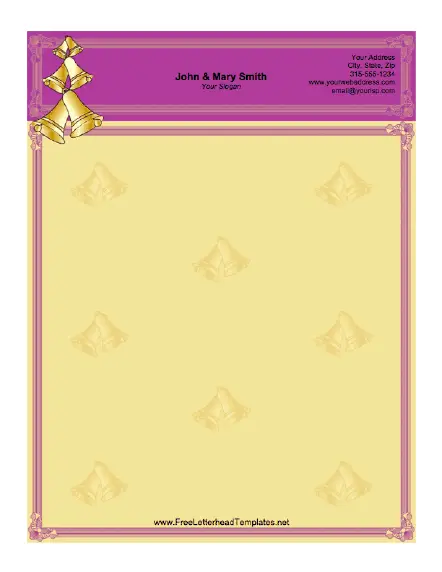 Wedding Letterhead - Bells