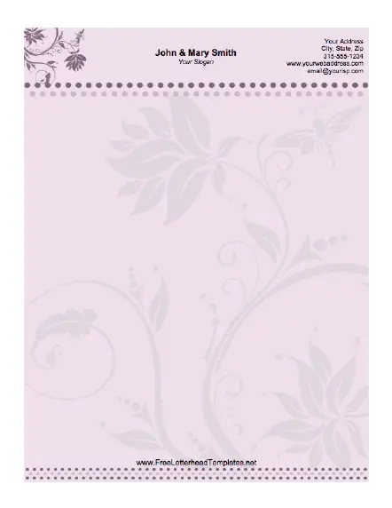 Wedding Letterhead - Floral