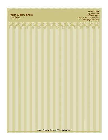 Wedding Letterhead - Striped