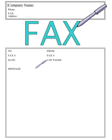 Write This Down fax cover sheet