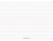 Printable 1/2 Rule, 1/4 Dotted, 1/4 Skip Handwriting Paper in Landscape Orientation