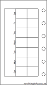 Mini Organizer Monthly Planner-Month On Two Pages - Left (landscape)