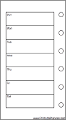 Mini Organizer Weekly Planner-Week On A Page - Left